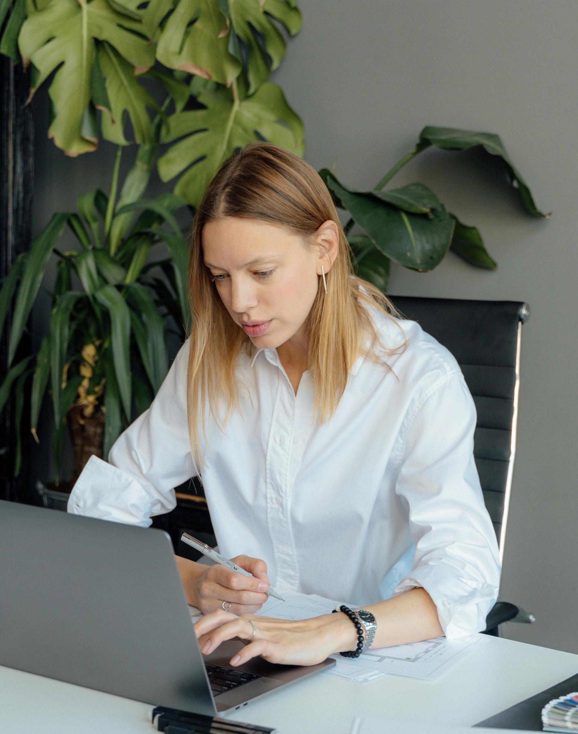 Woman with laptop
