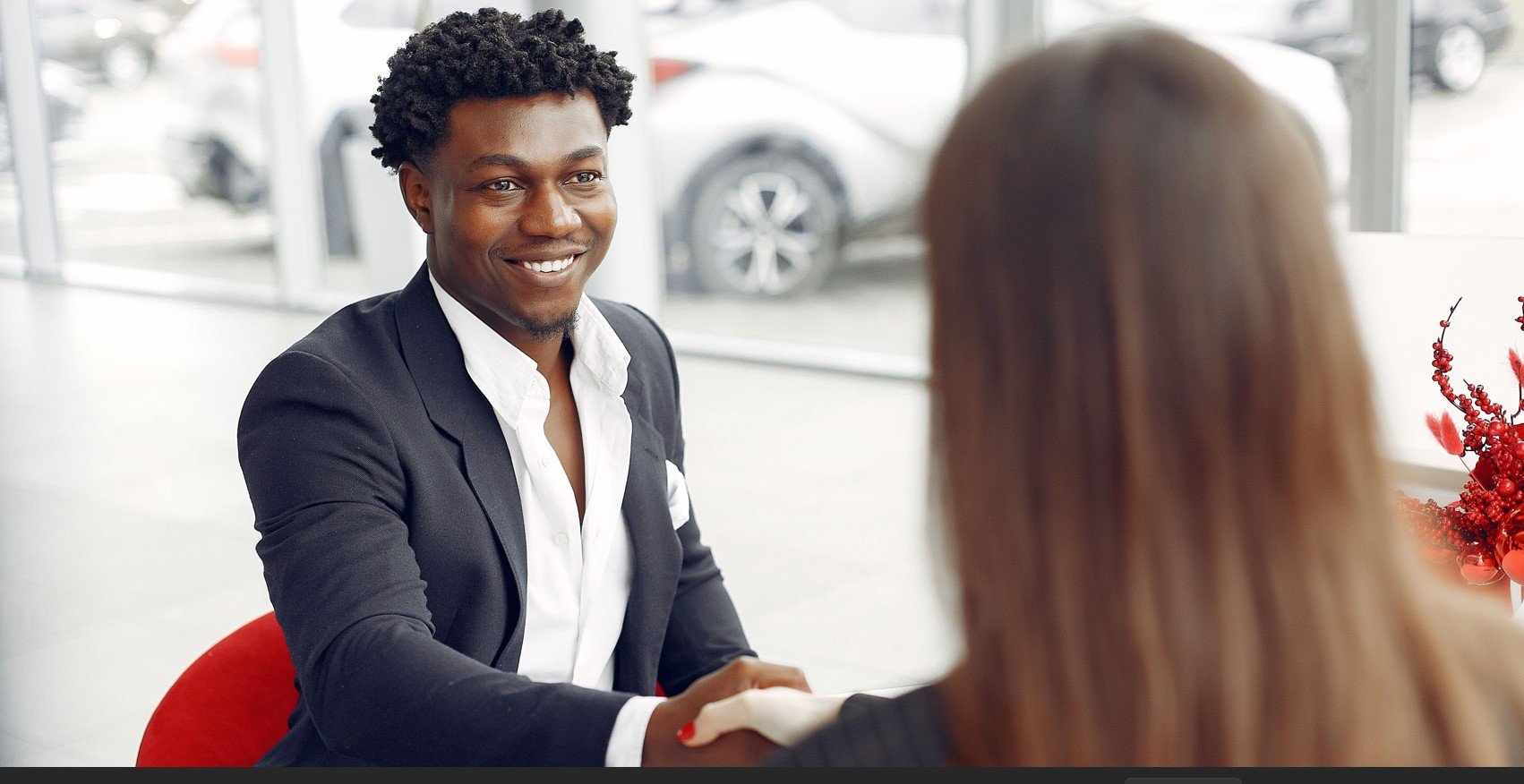 Two people shaking hands